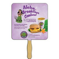 Square Glued Hand Fan (1 Side/ 4 Color Process imprint)